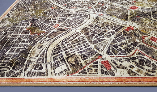 Tappeto con carta geografica